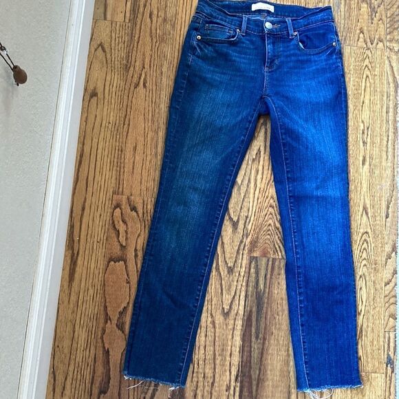 LOFT Denim - Made With Love ❤️ Loft Modern Straight Five Pocket Raw Hem Jeans 0/25